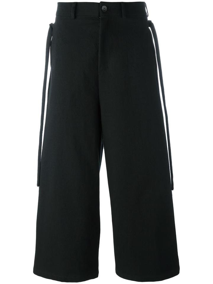 Damir Doma Wide-legged Cropped Trousers, Men's, Size: Large, Black, Cotton/nylon/virgin Wool