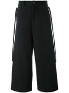 Damir Doma Wide-legged Cropped Trousers, Men's, Size: Large, Black, Cotton/nylon/virgin Wool