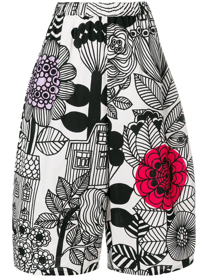 Junya Watanabe Printed Wide Leg Trousers - White