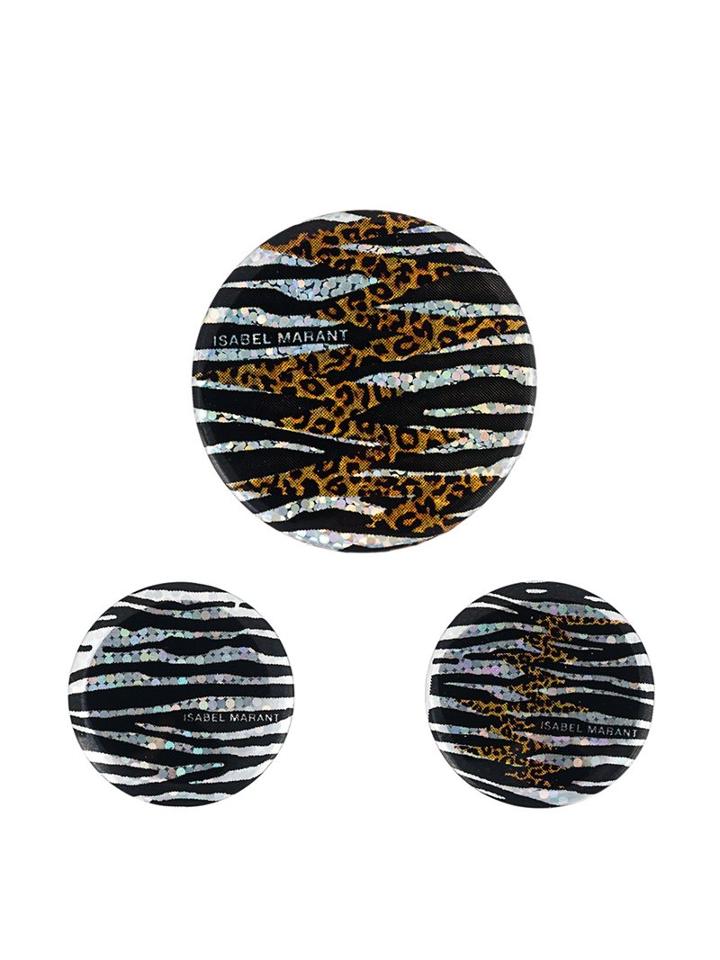 Isabel Marant Printed Pin Badges Set, Women's, Black