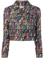 Fendi Ff Logo Printed Jacket - Multicolour
