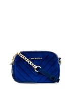 Lancaster Double Zip Shoulder Bag - Blue