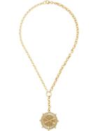 Foundrae 18kt Yellow Gold Large Passion Diamond Medallion Necklace