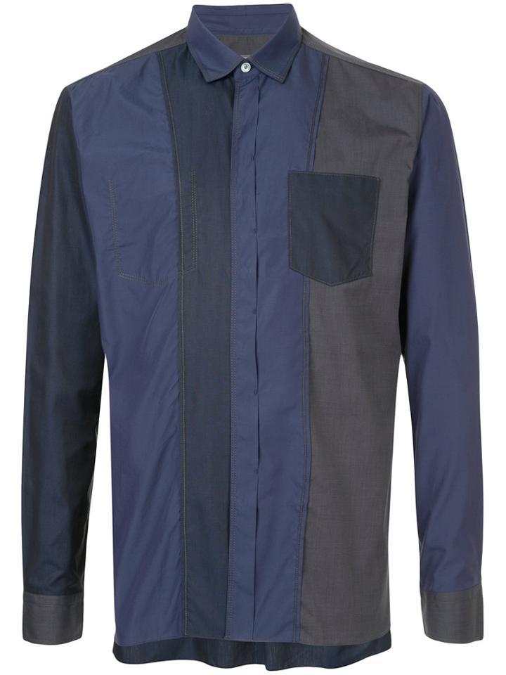 Lanvin Panelled Shirt - Blue