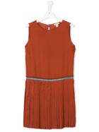Bellerose Kids Pleated Dress, Girl's, Size: 14 Yrs, Yellow/orange