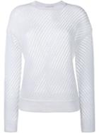 Vince Mesh-stitched Long Sleeve Sweater