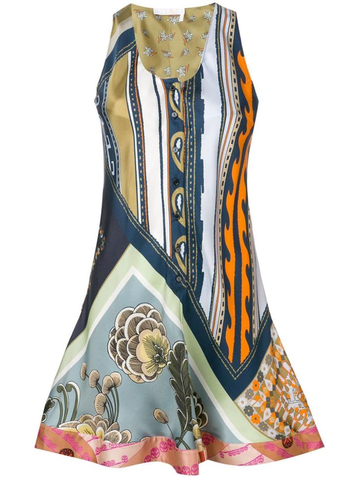 Chloé Racerback Printed Dress - Blue