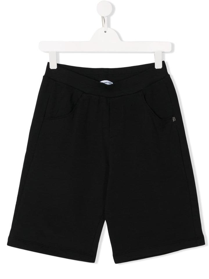 Dondup Kids Logo Plaque Track Shorts - Black