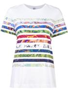 Rosie Assoulin Striped Print T-shirt - White