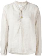 Forte Forte - Henley Blouse - Women - Linen/flax - 0, Nude/neutrals, Linen/flax