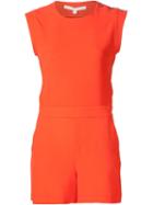 Veronica Beard Yadira Romper, Women's, Size: 4, Red, Viscose