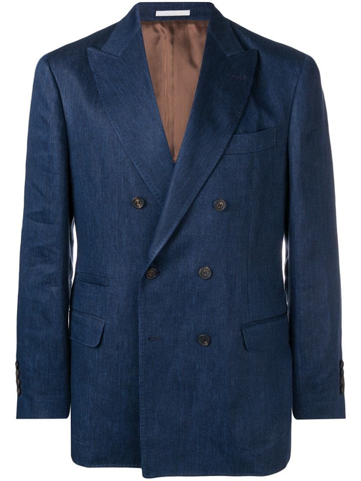 Brunello Cucinelli Double Breasted Blazer - Blue