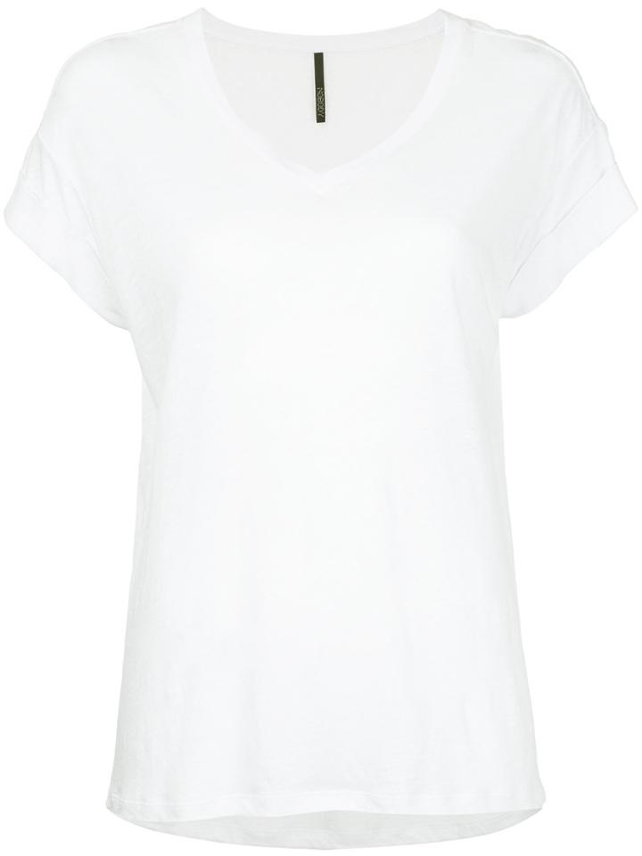 Nobody Denim Linen Tee Powder - White