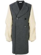 Jw Anderson Chunky Knit Sleeve Coat - Grey