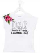Dolce & Gabbana Kids Logo Print T-shirt, Girl's, Size: 10 Yrs, White