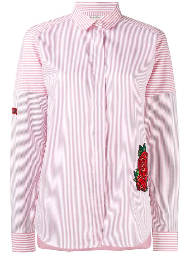 Each X Other Striped Shirt, Women's, Size: Small, Red, Cotton