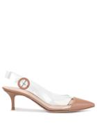 Gianvito Rossi Plexi Slingback Pumps - Gri. Prtr