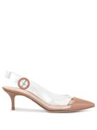 Gianvito Rossi Plexi Slingback Pumps - Gri. Prtr