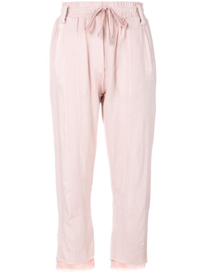 Haider Ackermann - High Waisted Trousers - Women - Cotton - Xs, Pink/purple, Cotton