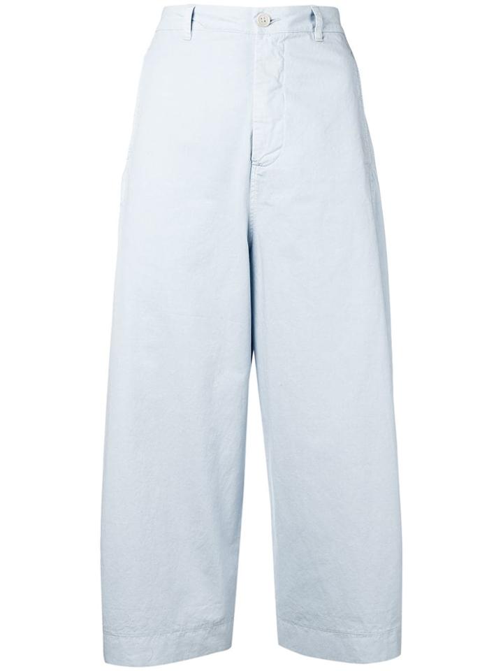 Henrik Vibskov Cropped Wide-leg Trousers - Blue