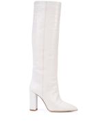 Paris Texas Knee Length Boots - White