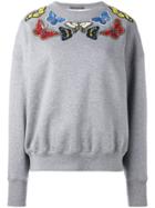 Alexander Mcqueen Embellished Butterfly Sweatshirt - Grey