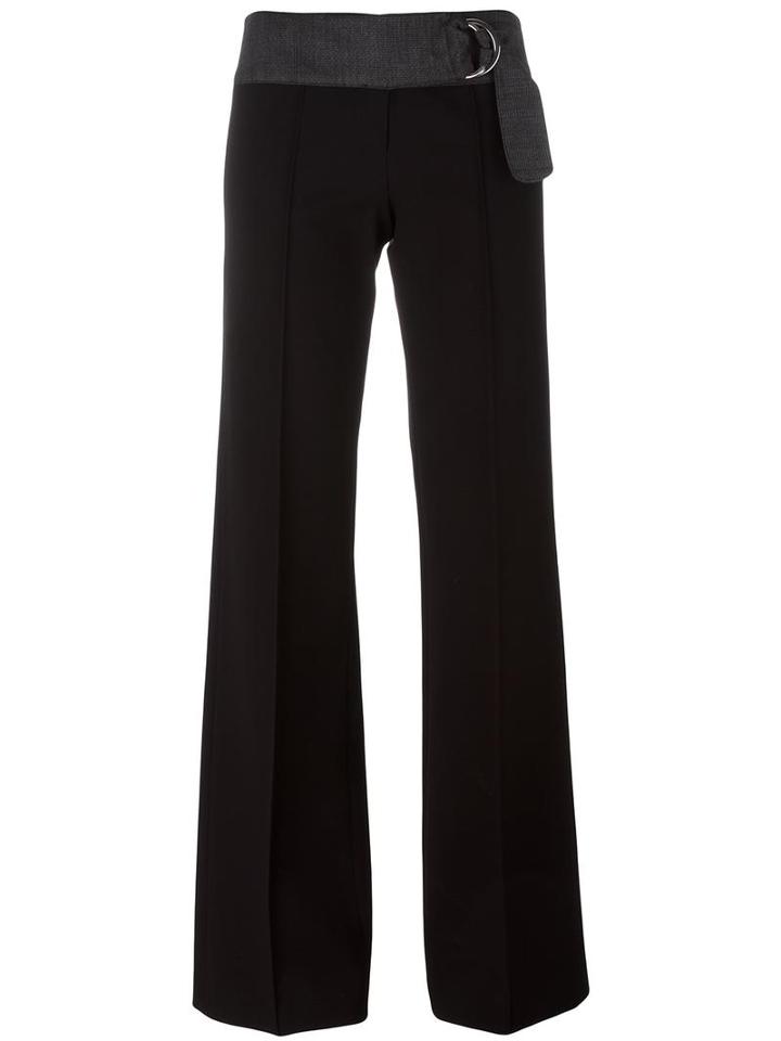 Dondup 'trensy' Flared Trousers, Women's, Size: 46, Black, Viscose/polyamide/spandex/elastane/virgin Wool