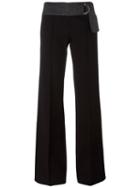Dondup 'trensy' Flared Trousers, Women's, Size: 46, Black, Viscose/polyamide/spandex/elastane/virgin Wool