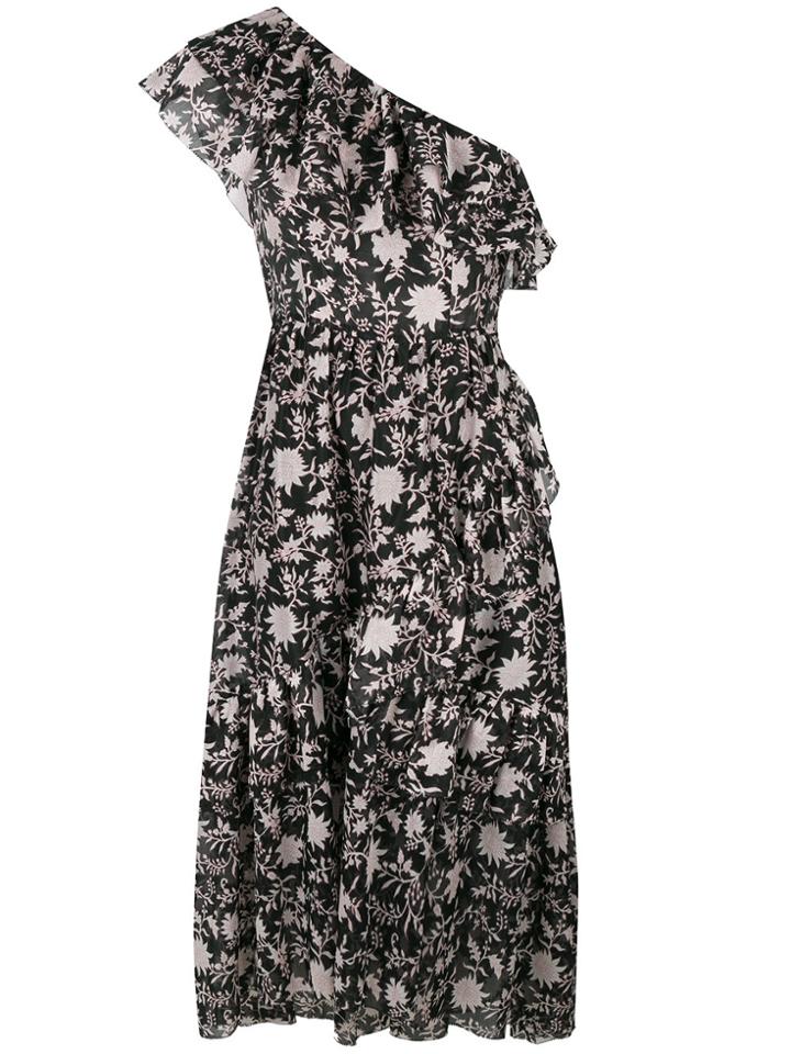 Ulla Johnson Floral One Shoulder Dress - Blue