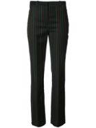Givenchy - Cropped Pinstripe Trousers - Women - Silk/acetate/wool - 38, Black, Silk/acetate/wool