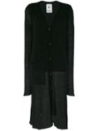 Lost & Found Rooms Semi-sheer Long Cardigan - Black