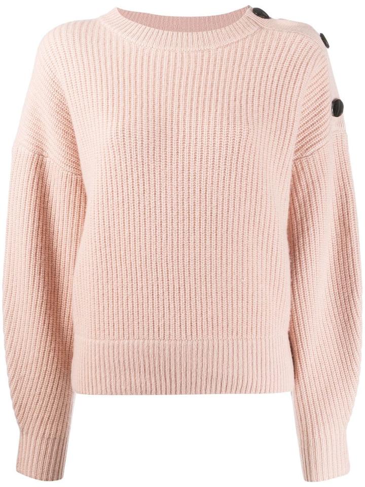 Yves Salomon Shoulder Button Jumper - Pink