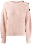 Yves Salomon Shoulder Button Jumper - Pink