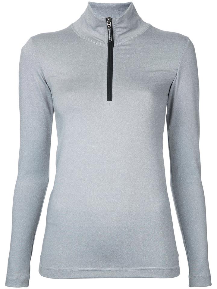 The Upside - Zipped Neck Sweatshirt - Women - Polyester - S, Grey