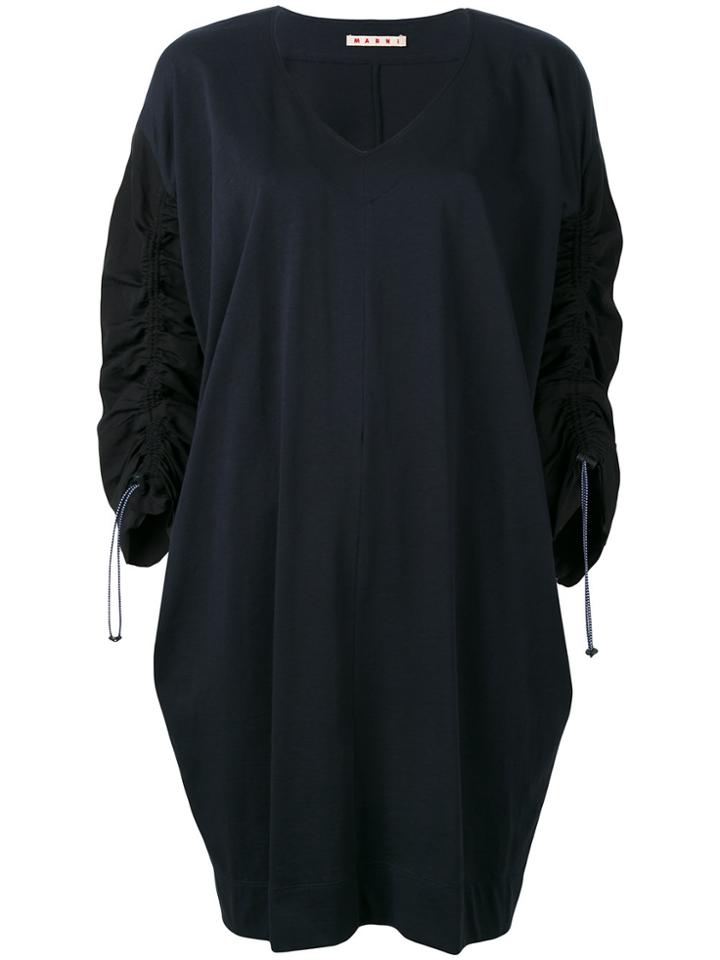 Marni Drawstring Sleeve Dress - Blue