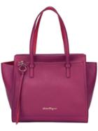 Salvatore Ferragamo - 'amy' Tote - Women - Calf Leather - One Size, Women's, Pink/purple, Calf Leather