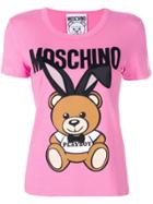Moschino Playboy Toy Bear T-shirt - Pink & Purple