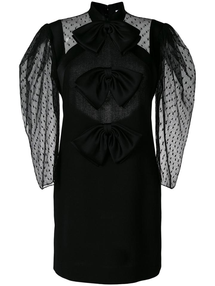Givenchy Bow Front Short Dress - Black