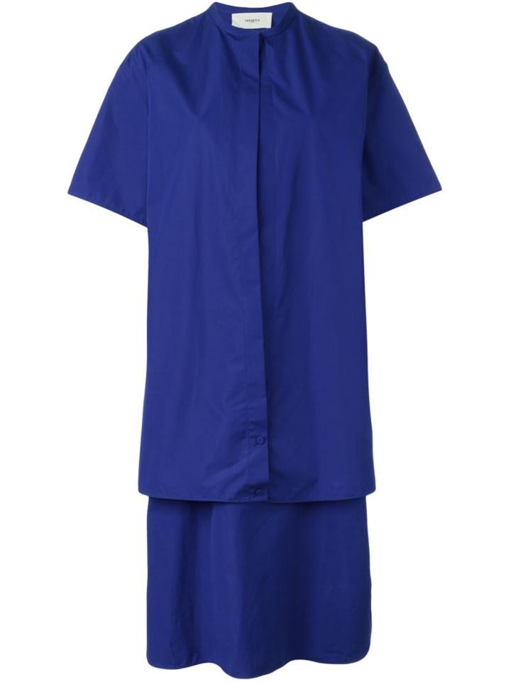 Ports 1961 Two-piece Shirt Dresss, Women's, Size: 42, Blue, Cotton