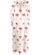 Antik Batik Palm Printed Dress - White