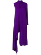 Mm6 Maison Margiela Asymmetric Shirt Dress - Purple