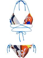 Jacquemus Patterned Bikini Set - Orange