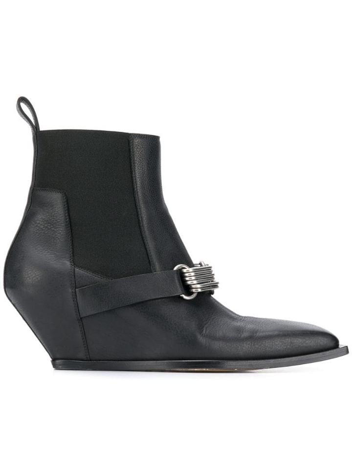 Rick Owens Elastic Sliver Boots - Black