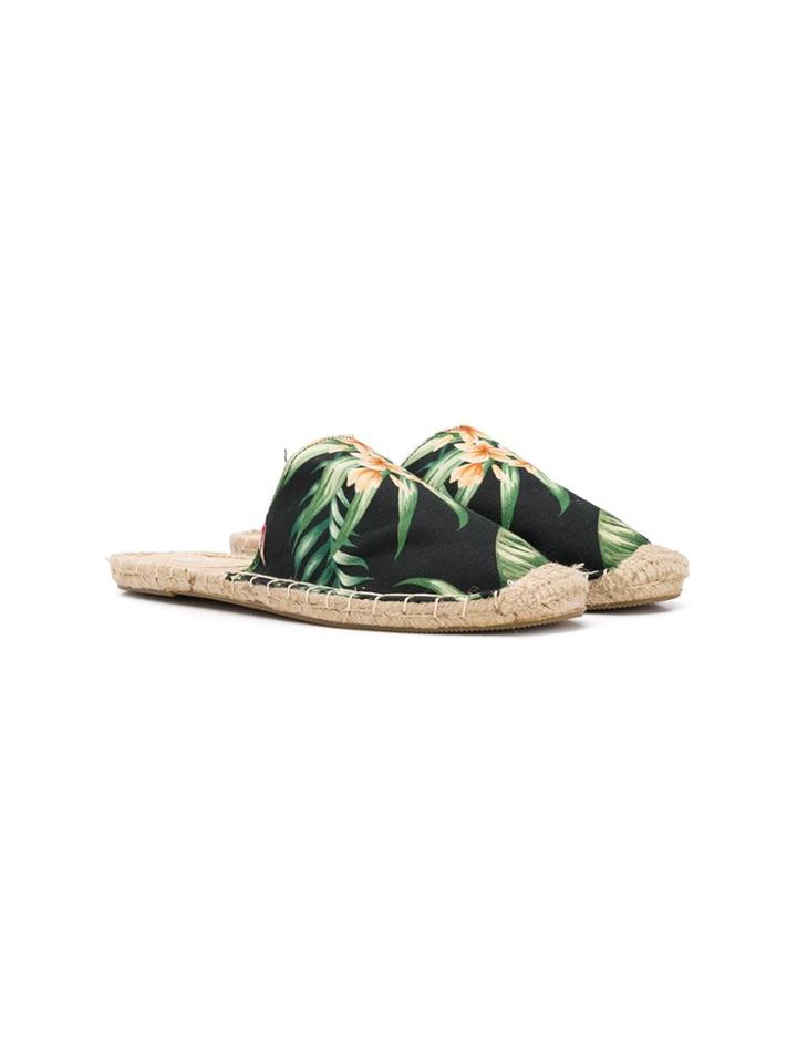 Mc2 Saint Barth Tropical Plant Sandals - Black