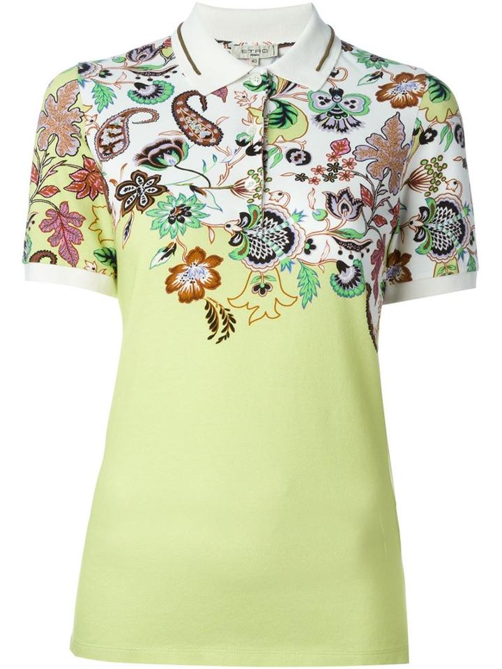Etro Floral Paisley Print Polo Shirt