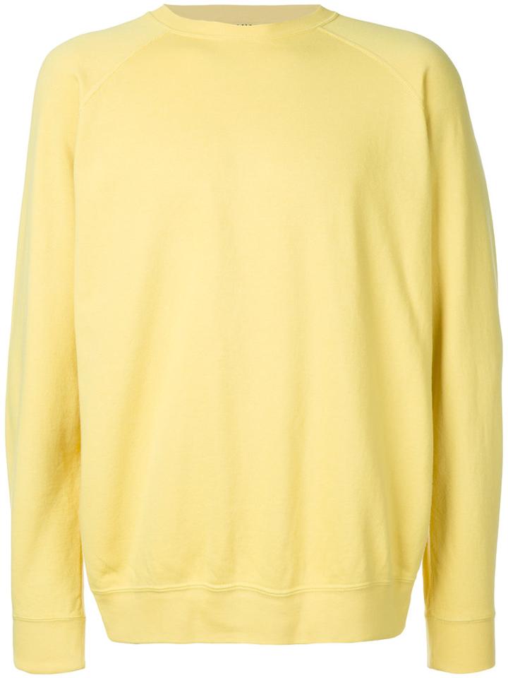 Auralee Plain T-shirt, Men's, Size: 4, Yellow/orange, Cotton