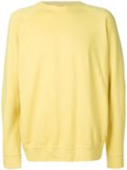 Auralee Plain T-shirt, Men's, Size: 4, Yellow/orange, Cotton
