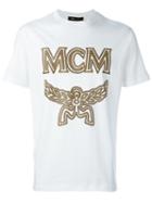Mcm Logo Print T-shirt, Adult Unisex, Size: Xxl, White, Cotton