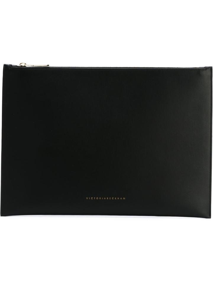 Victoria Beckham Zipped Pouch Clutch Bag - Black