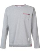 Thom Browne Pocket Detail Sweatshirt, Men's, Size: I, Grey, Cotton